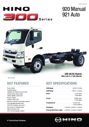 стійке шасі Hino 300 921 4x2