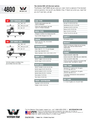 стійке шасі Western Star 4800 SF Detroit DD13