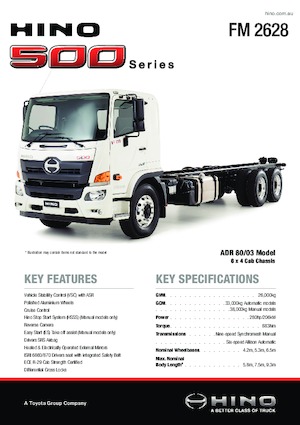 стійке шасі Hino 500 FM 2628 6x4