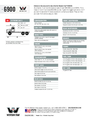 стійке шасі Western Star 6900 XD Detroit DD16