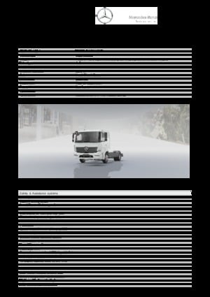 стійке шасі Mercedes-Benz Atego 1224 L/NR 4x2