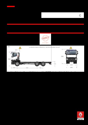 стійке шасі Renault C 430 8X4*4 R TRIDEM