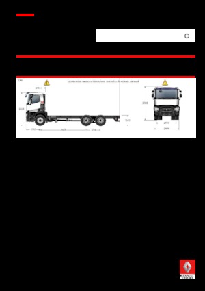 стійке шасі Renault C 460 8X4*4 R TRIDEM