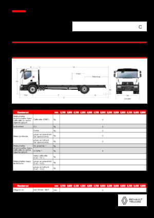 стійке шасі Renault C CAB2300 460 4X2 R E6
