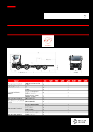 стійке шасі Renault C P8X2*6 TAG 11L E6