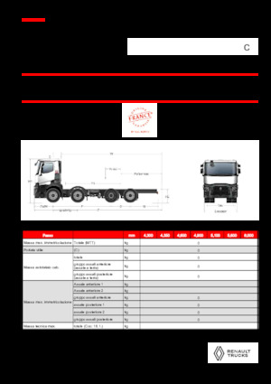 стійке шасі Renault C P8X2*6 TAG 11L E6