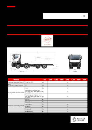 стійке шасі Renault C P8X2*6 TAG 11L E6