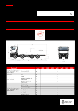 стійке шасі Renault C P8X2*6 TAG 11L E6