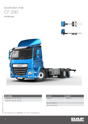 стійке шасі DAF CF 290 FAN