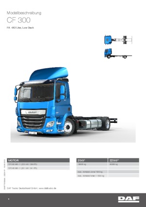 стійке шасі DAF CF 300 FA Low Deck LH
