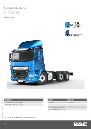 стійке шасі DAF CF 300 FAG
