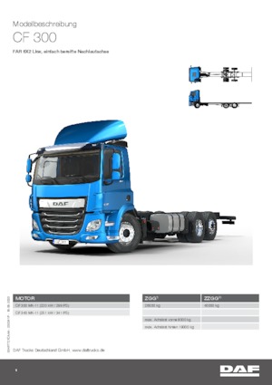 стійке шасі DAF CF 300 FAR