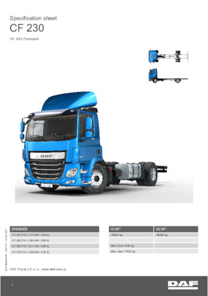 стійке шасі DAF CF 320 FA