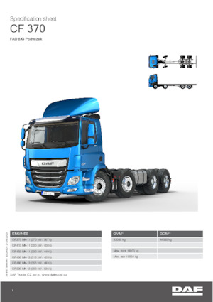 стійке шасі DAF CF 370 FAD