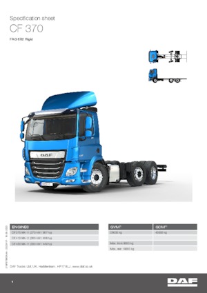стійке шасі DAF CF 370 FAG