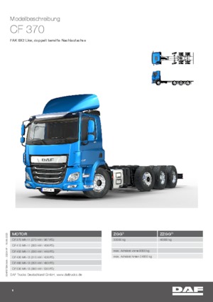 стійке шасі DAF CF 370 FAK