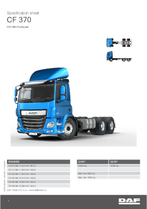 стійке шасі DAF CF 370 FAT