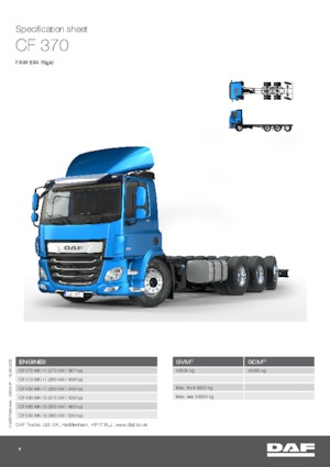 стійке шасі DAF CF 370 FAW