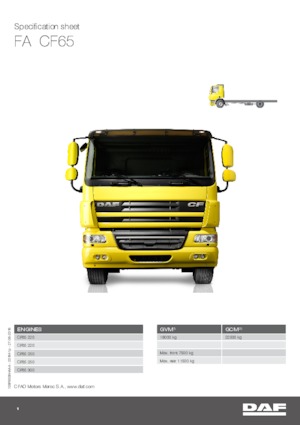 стійке шасі DAF CF 65.250 FA SC
