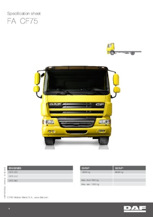 стійке шасі DAF CF 75.310 FA DC