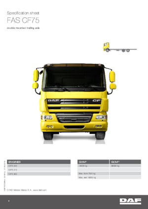 стійке шасі DAF CF 75.250 FAS SC