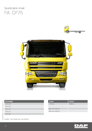 стійке шасі DAF CF 75.360 FA