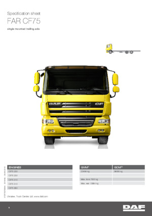 стійке шасі DAF CF 75.360 FAR