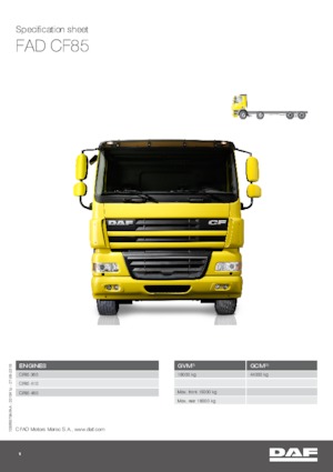 стійке шасі DAF CF 85.460 FAD SC