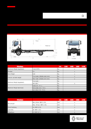 стійке шасі Renault D 16 HIGH 4X4 RK 320 E6