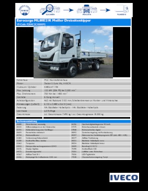 стійке шасі Iveco EUROCARGO ML80E21K