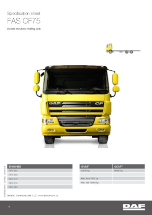 стійке шасі DAF CF 75.250 FAS