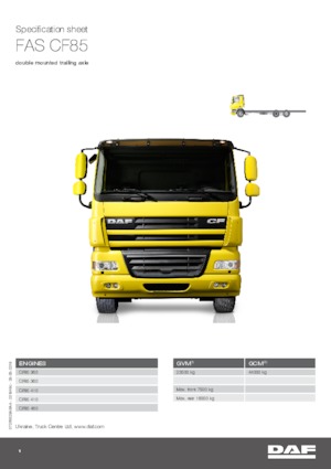 стійке шасі DAF CF 85.360 FAS