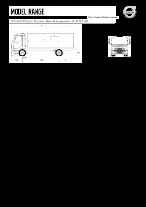 стійке шасі Volvo Trucks FL816 4x2 Platform