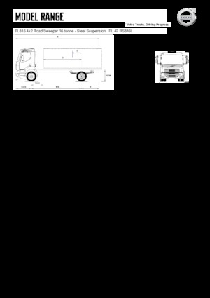 стійке шасі Volvo Trucks FL816 4x2 Road Sweeper