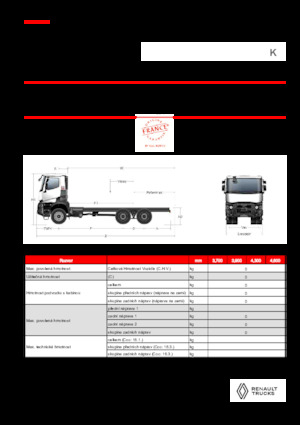 стійке шасі Renault K P6X6 MEDIUM 11L E6