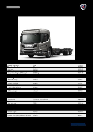 стійке шасі Scania R 280 B4x2NZ