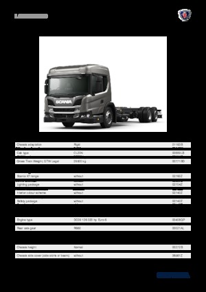 стійке шасі Scania L 320 B6x2*4NB
