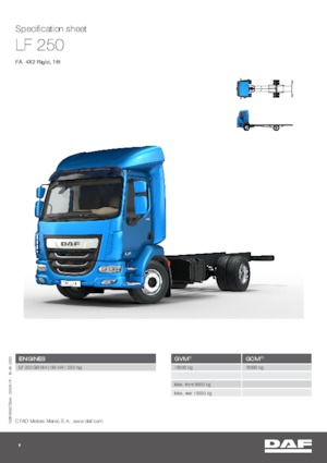 стійке шасі DAF LF 250 FA 16t