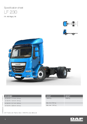 стійке шасі DAF LF 320 FA 19t