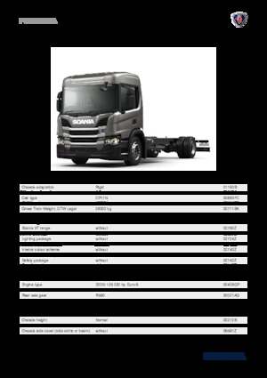стійке шасі Scania P 320 B4x2NA
