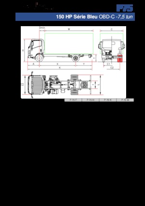 стійке шасі Isuzu P75 M
