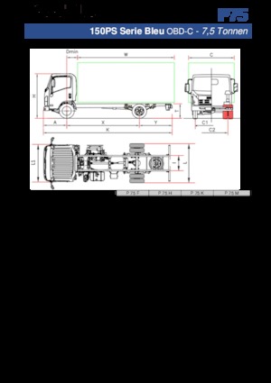 стійке шасі Isuzu P75 H
