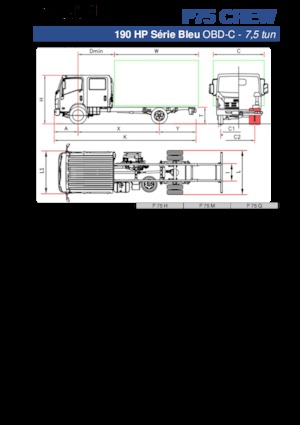 стійке шасі Isuzu P75 Q Crew