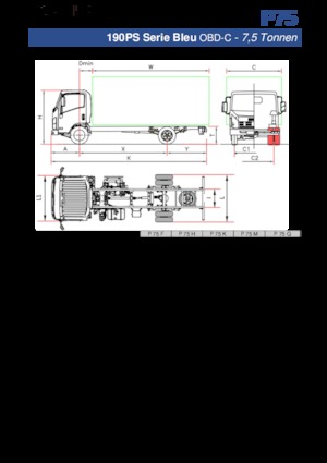 стійке шасі Isuzu P75 Q