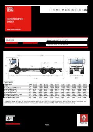 стійке шасі Renault PREMIUM 310.26 6x2*4 D HYBRID