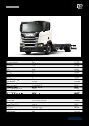 стійке шасі Scania R 280 B4x2NA