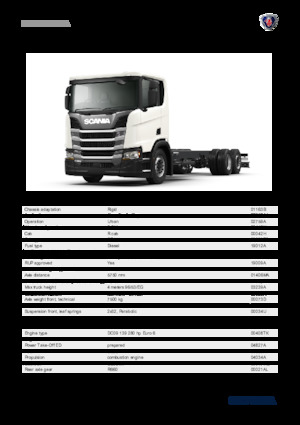 стійке шасі Scania R 280 B6x2*4NA