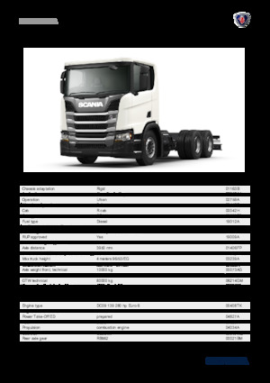 стійке шасі Scania R 280 B6x4NA