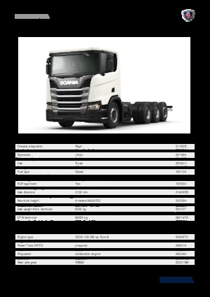 стійке шасі Scania R 280 B8x4*4NA