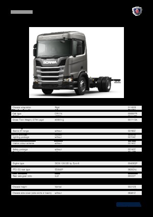 стійке шасі Scania R 320 B4x2NZ